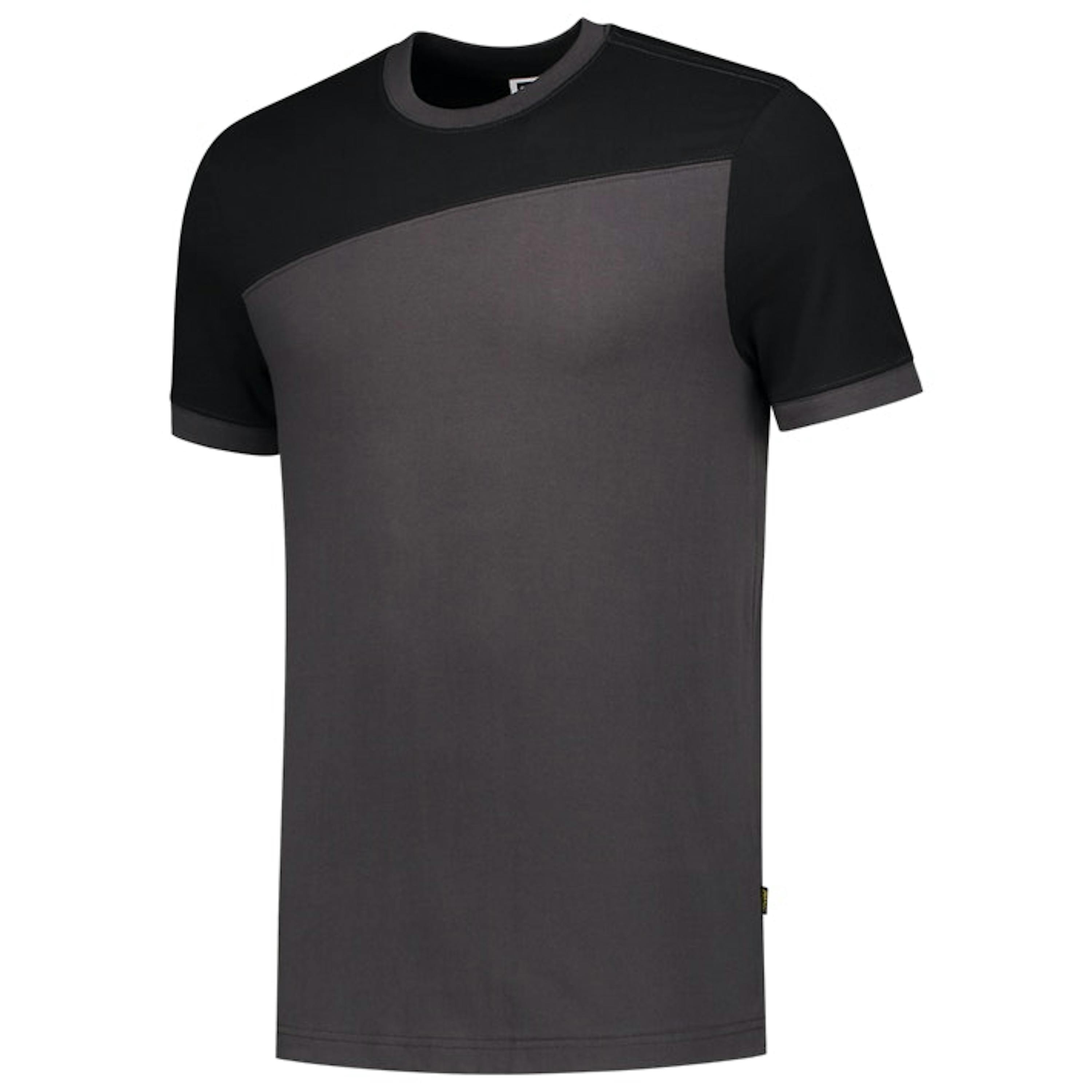 Tricorp bi-color naden T-shirt 102006 - 2XL - Dark Grey / Black - 2XL, Dark Grey / Black