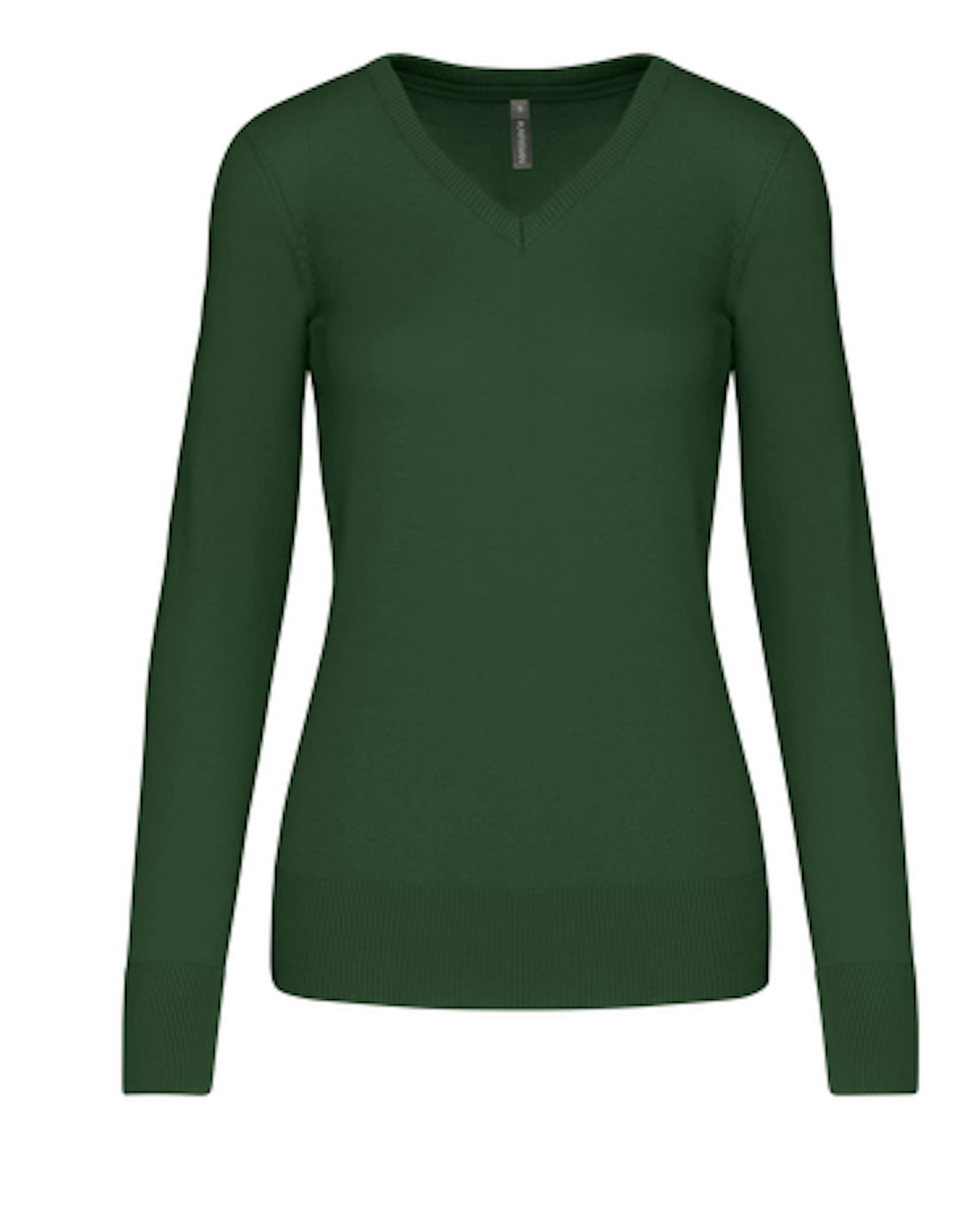 Kariban  dames pullover V-hals K966 - Groen, XL