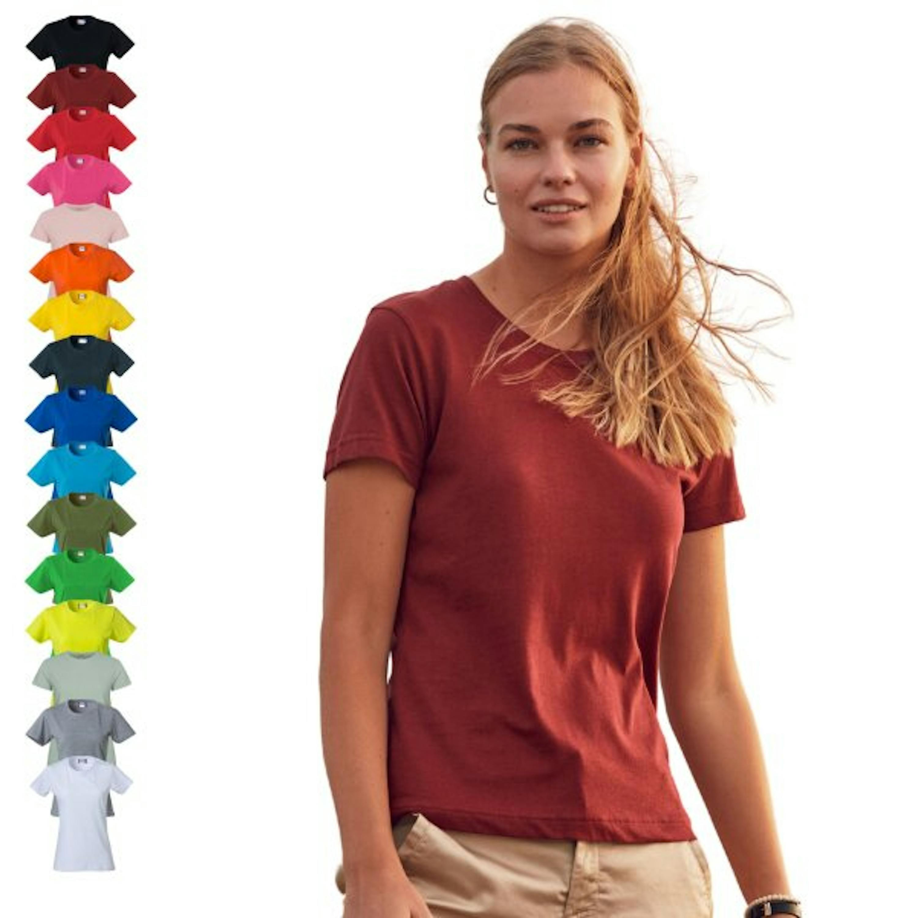 Clique Basic Dames T-shirt 029031 - Lichtblauw - 57, S