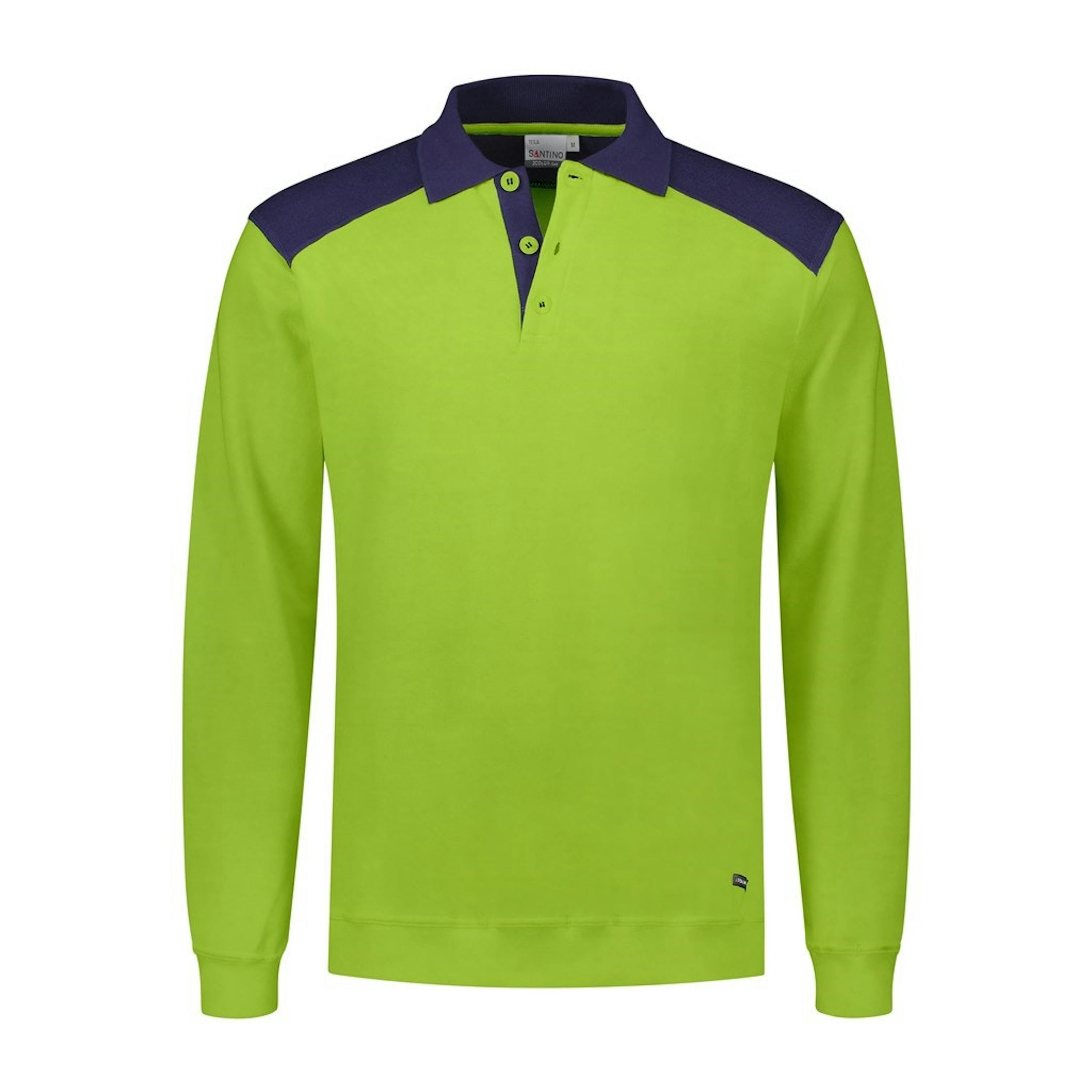 Santino polosweater Tesla - 3XL - Lime / Real Navy 5020 - Lime / Real Navy 5020, 3XL