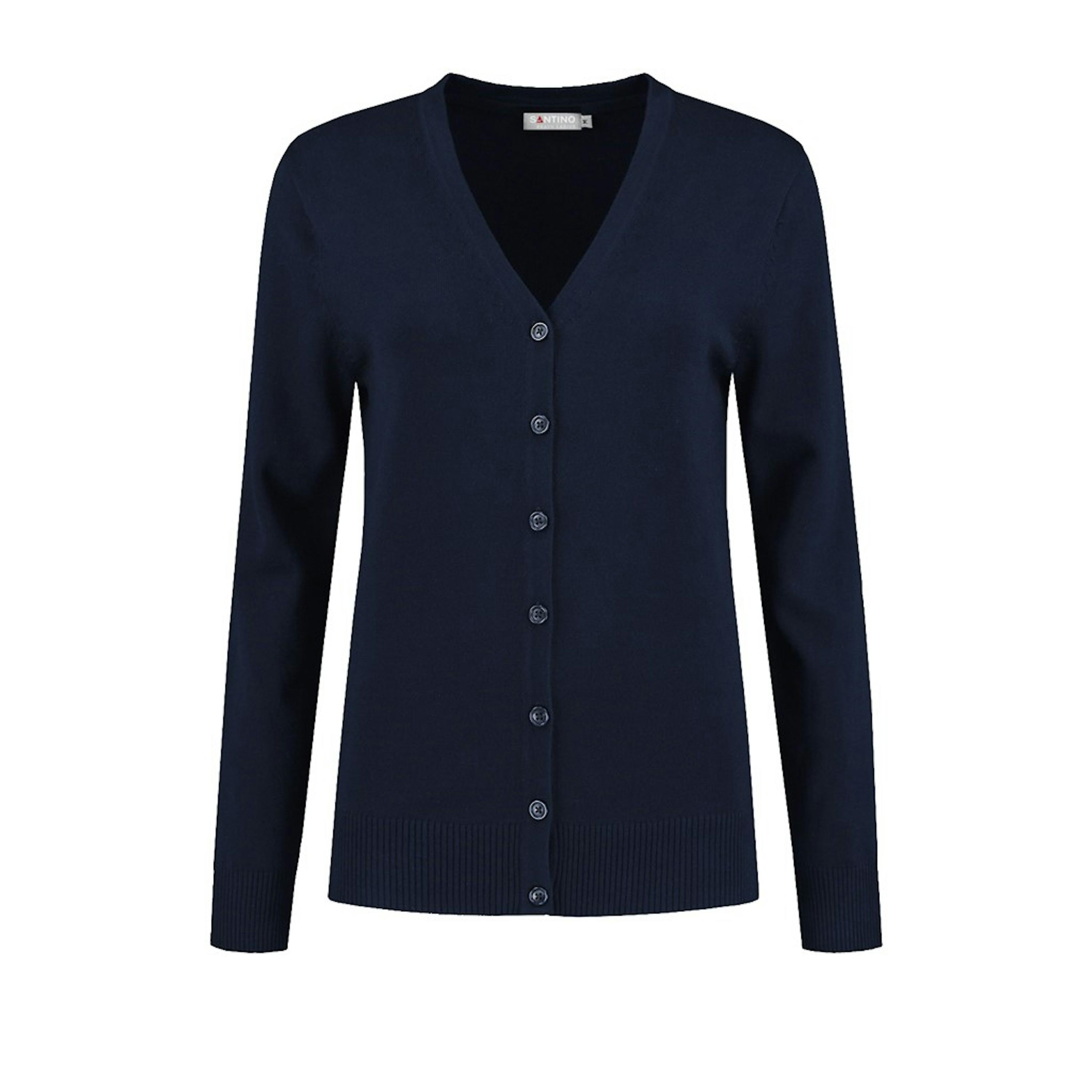 SANTINO Cardigan Prato Dames - Zwart 8000 - L - L, Zwart 8000