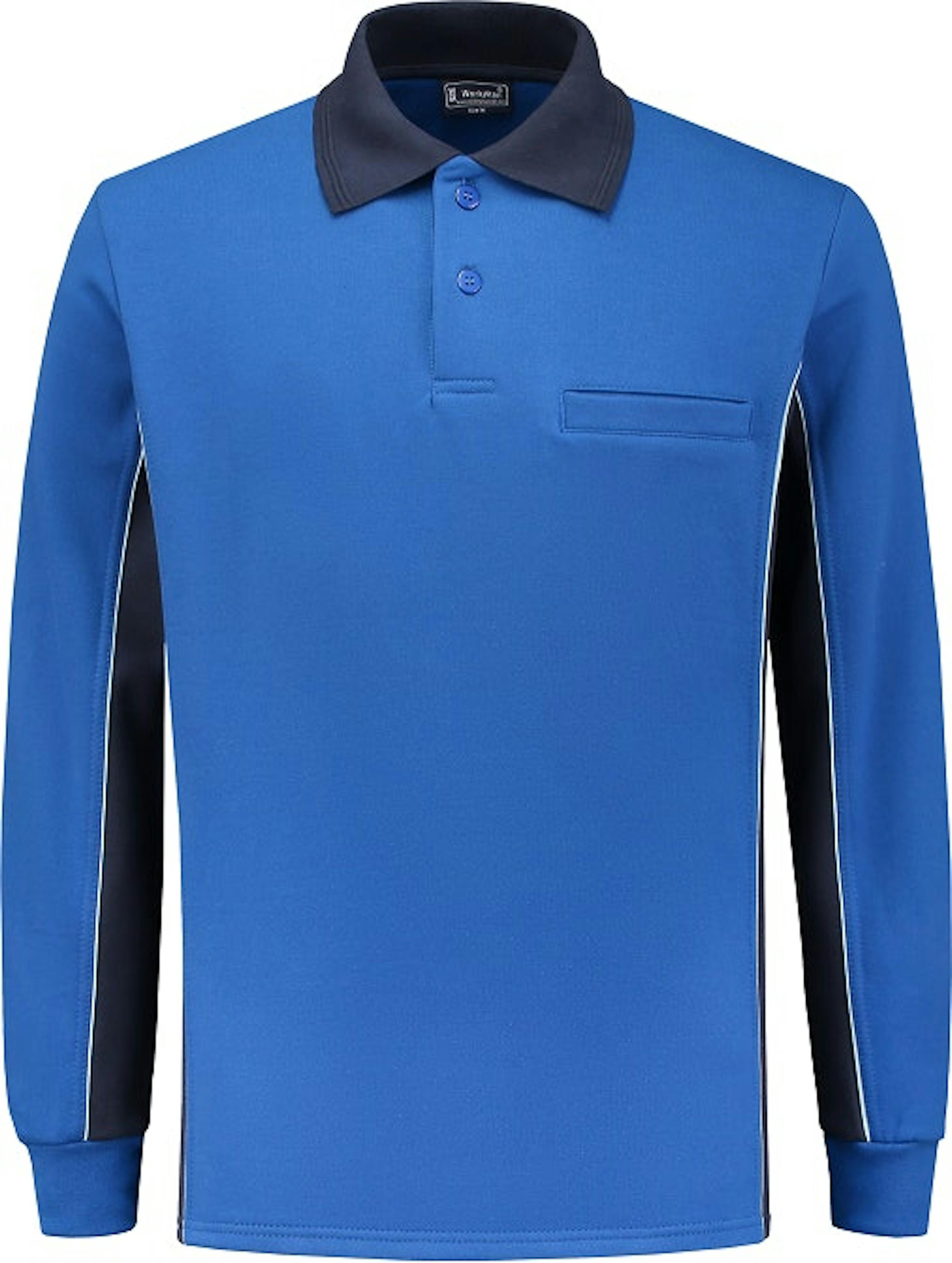 WorkMan Polo Sweater bi-colour - 2404 Royal Blue / Navy - M - 2404 Royal Blue / Navy, M