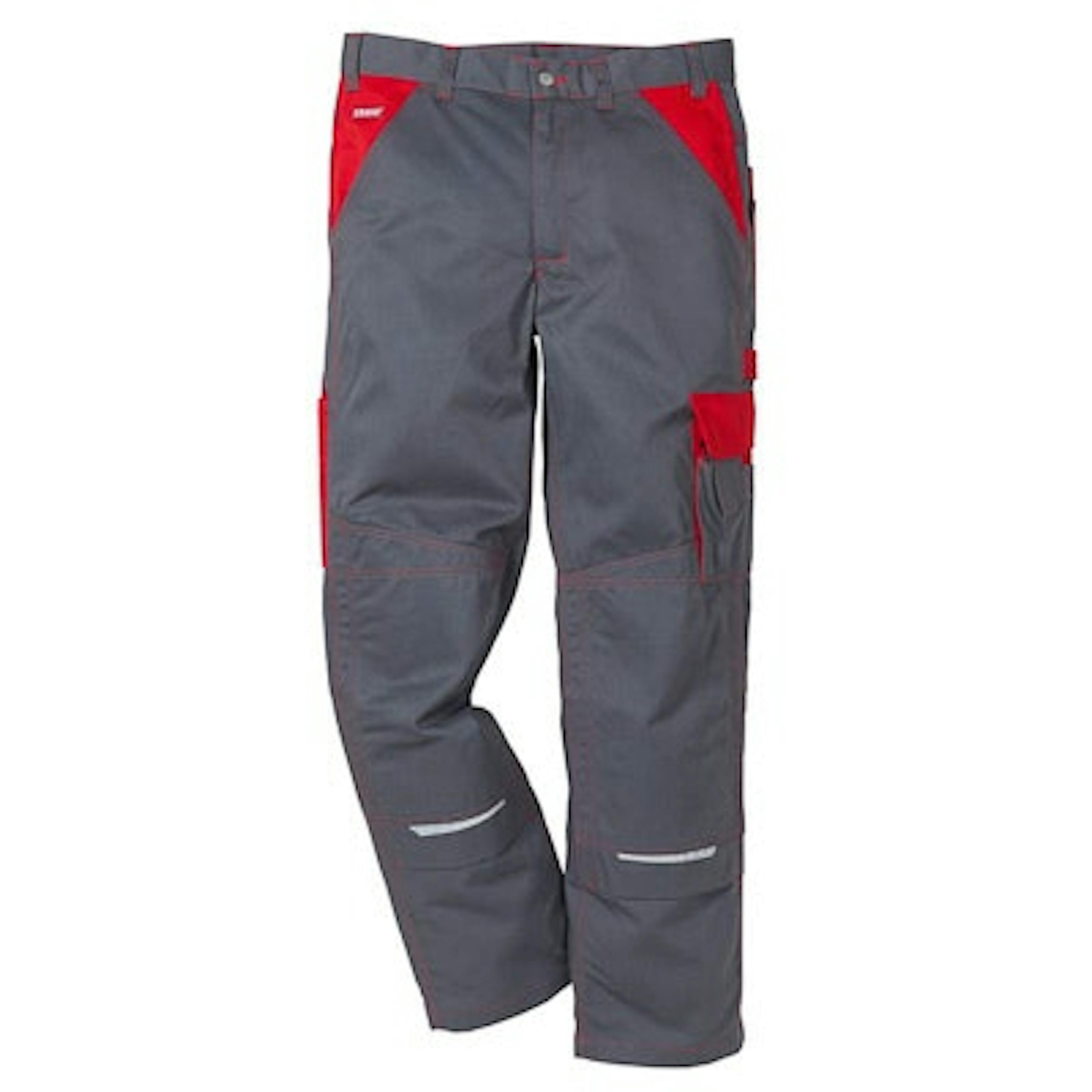 Fristads bi-colour werkbroek 100805 - 100 - Grey / Red 866 - 100, Grey / Red 866