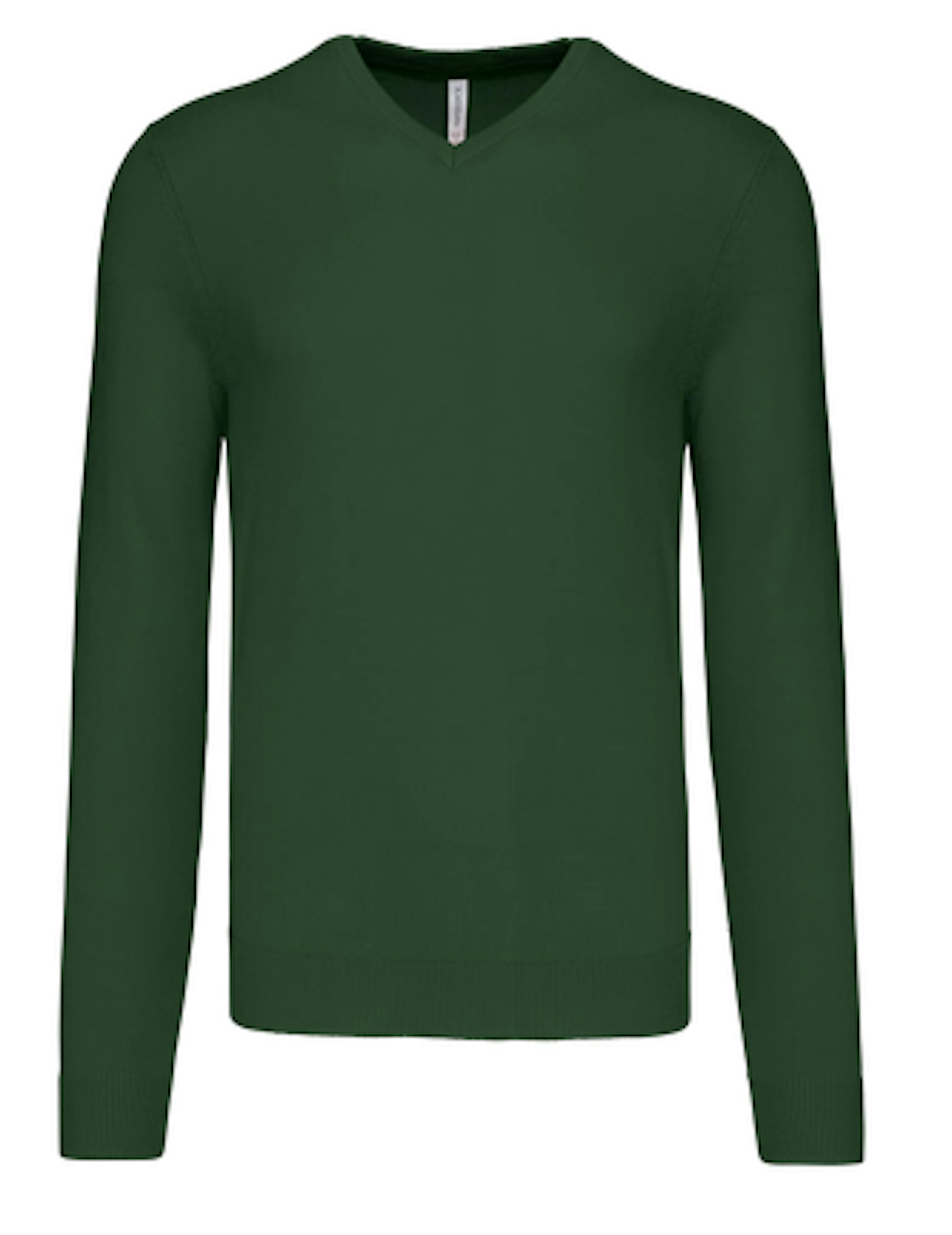 Kariban  heren pullover V-hals K965   - S, Groen