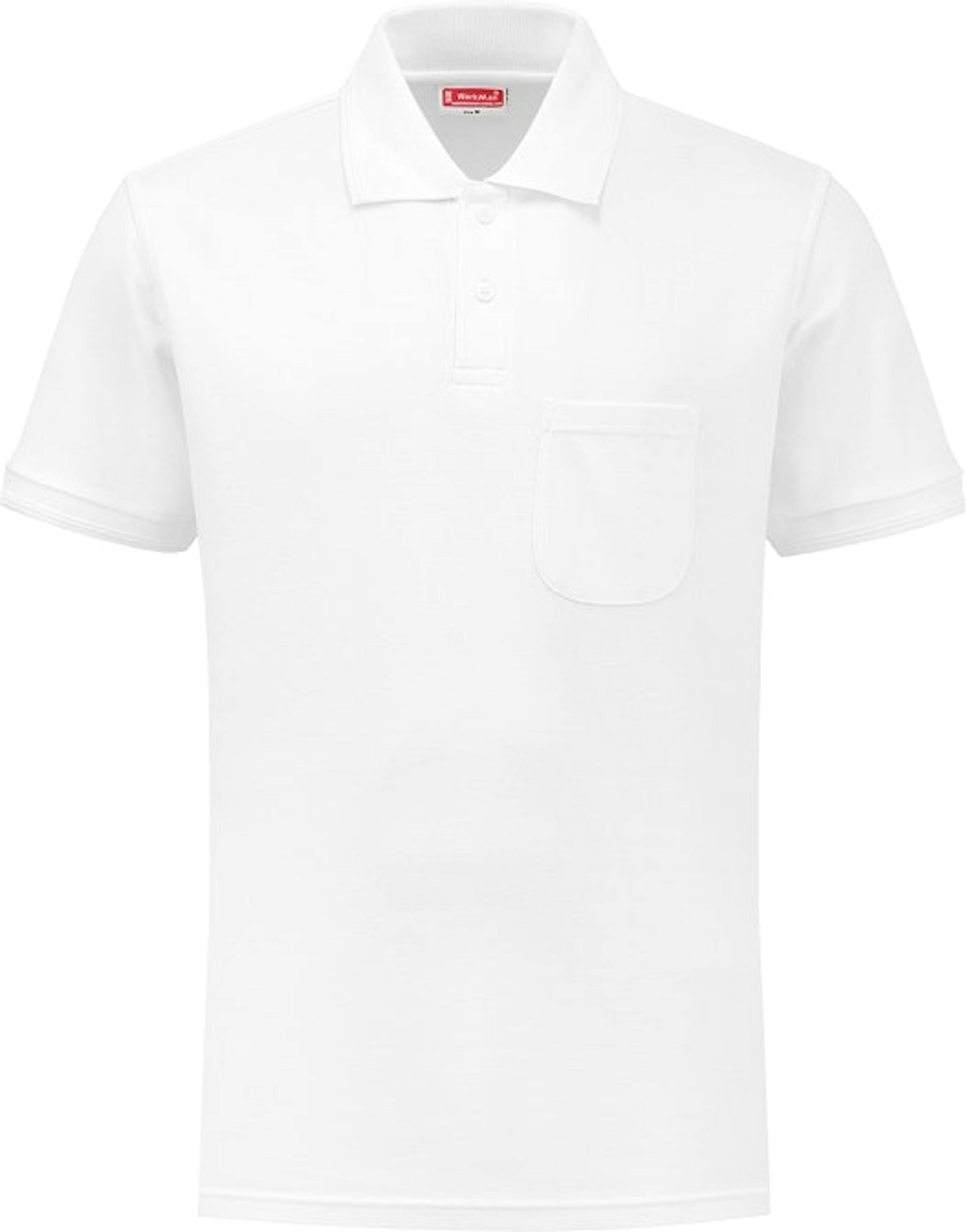WorkMan Poloshirt Uni Borstzak - 1221 Wit - 2XL - 1221 Wit, 2XL
