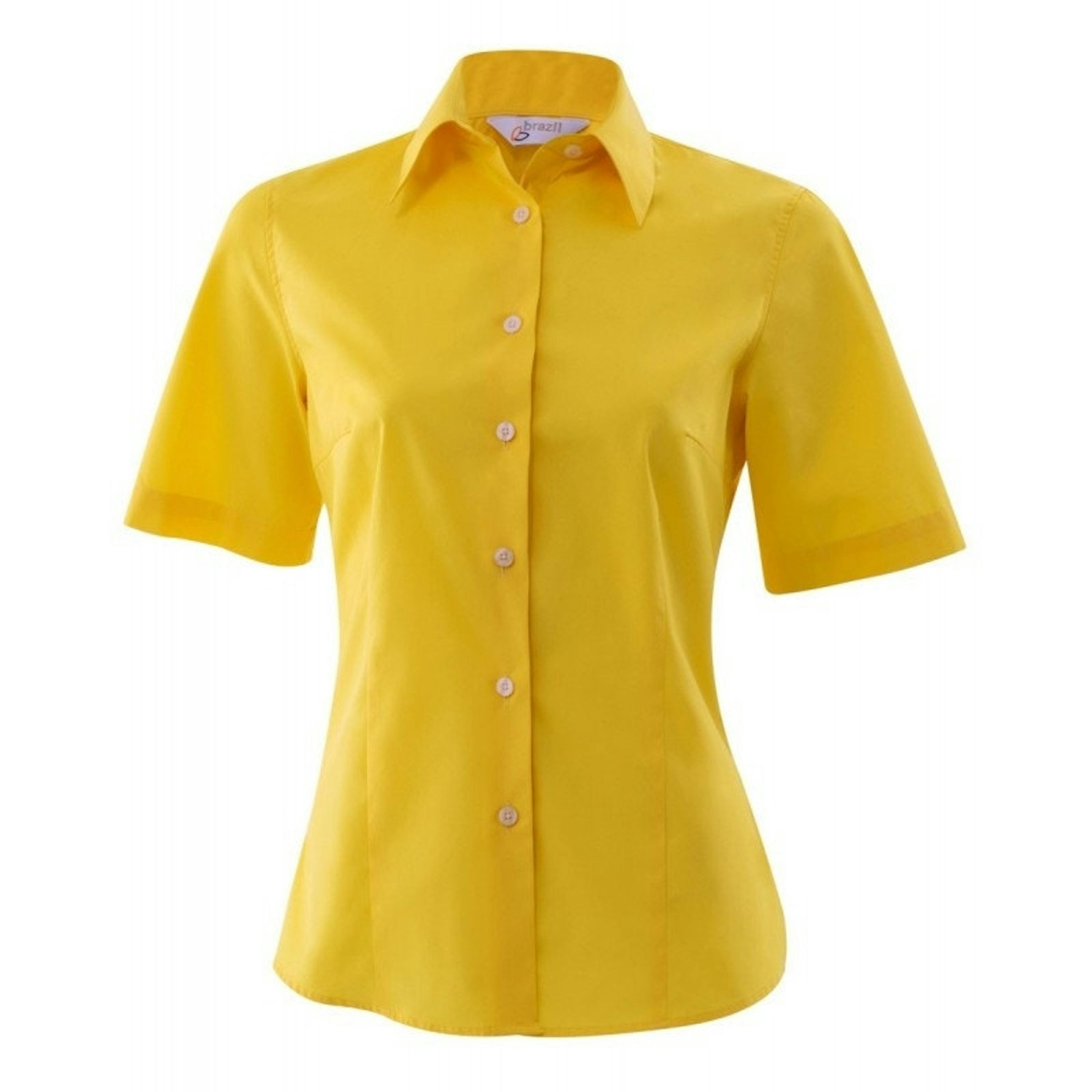 Kummel dames blouse Kate korte mouw - Geel - 34 - Geel, 34