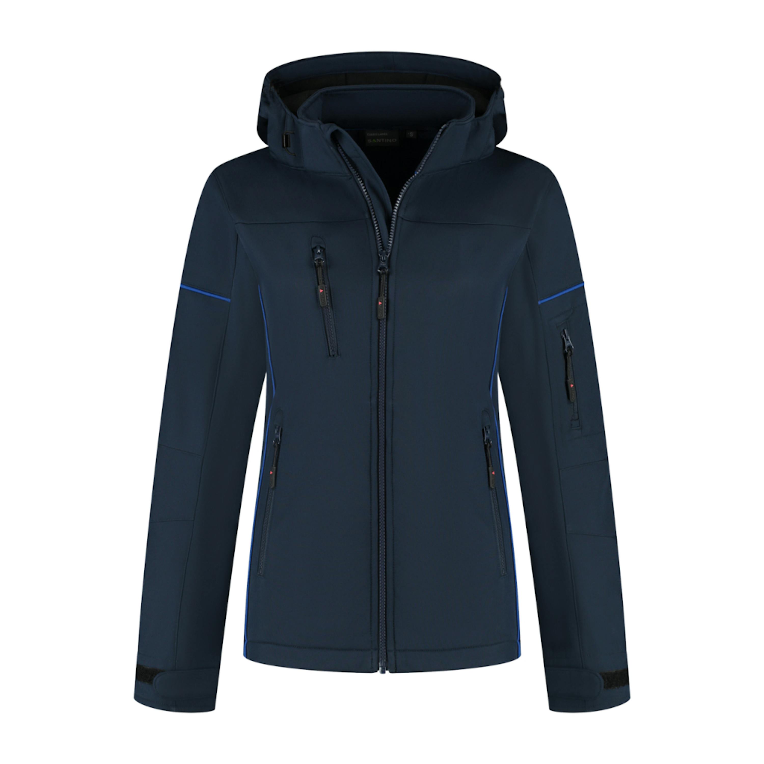 Santino softshell jack Curtis Ladies - contrast   - M, Real Navy / Royal blue
