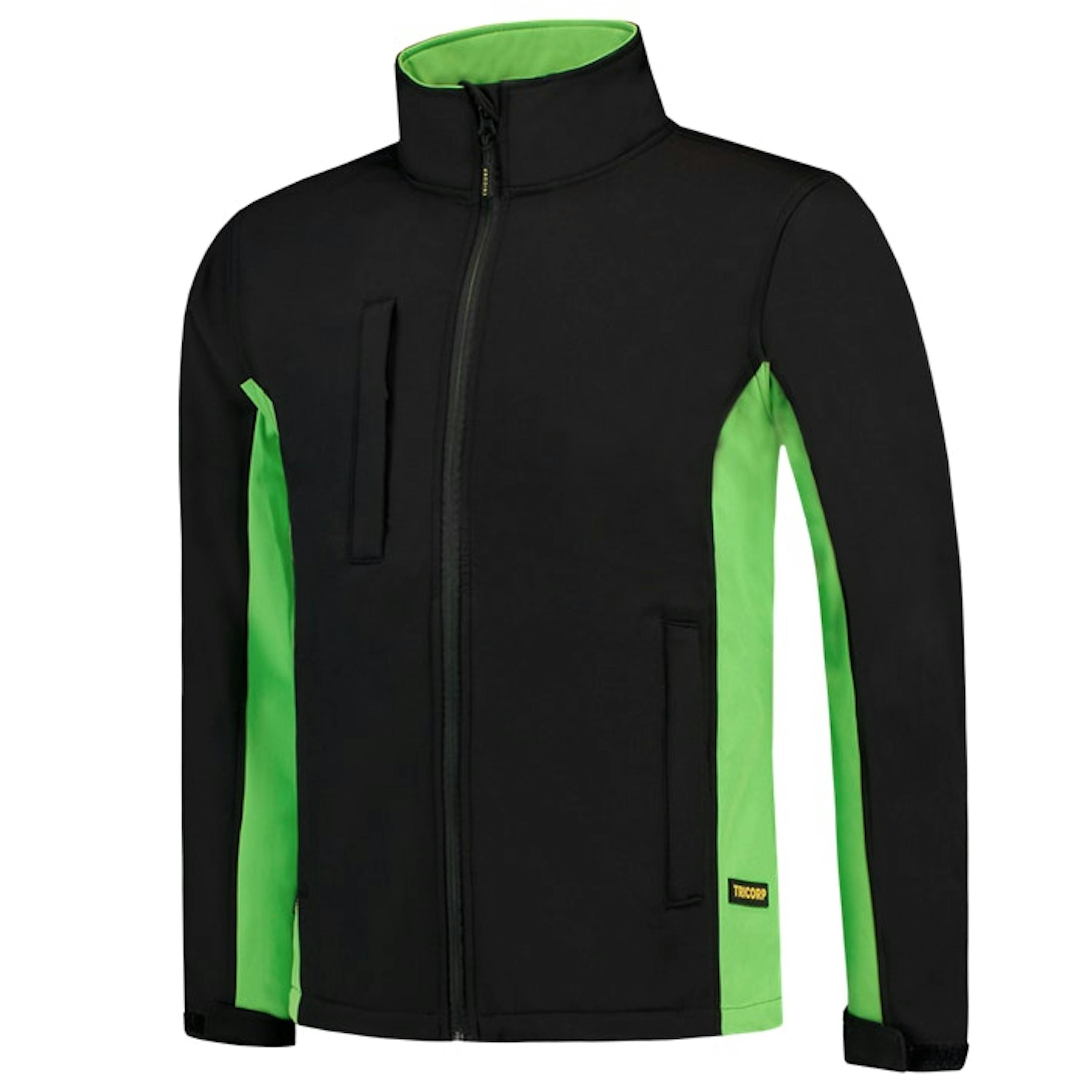 Tricorp TJ-2000 softshell jack bi-color (402002) - 2XL - Black / Lime - 2XL, Black / Lime