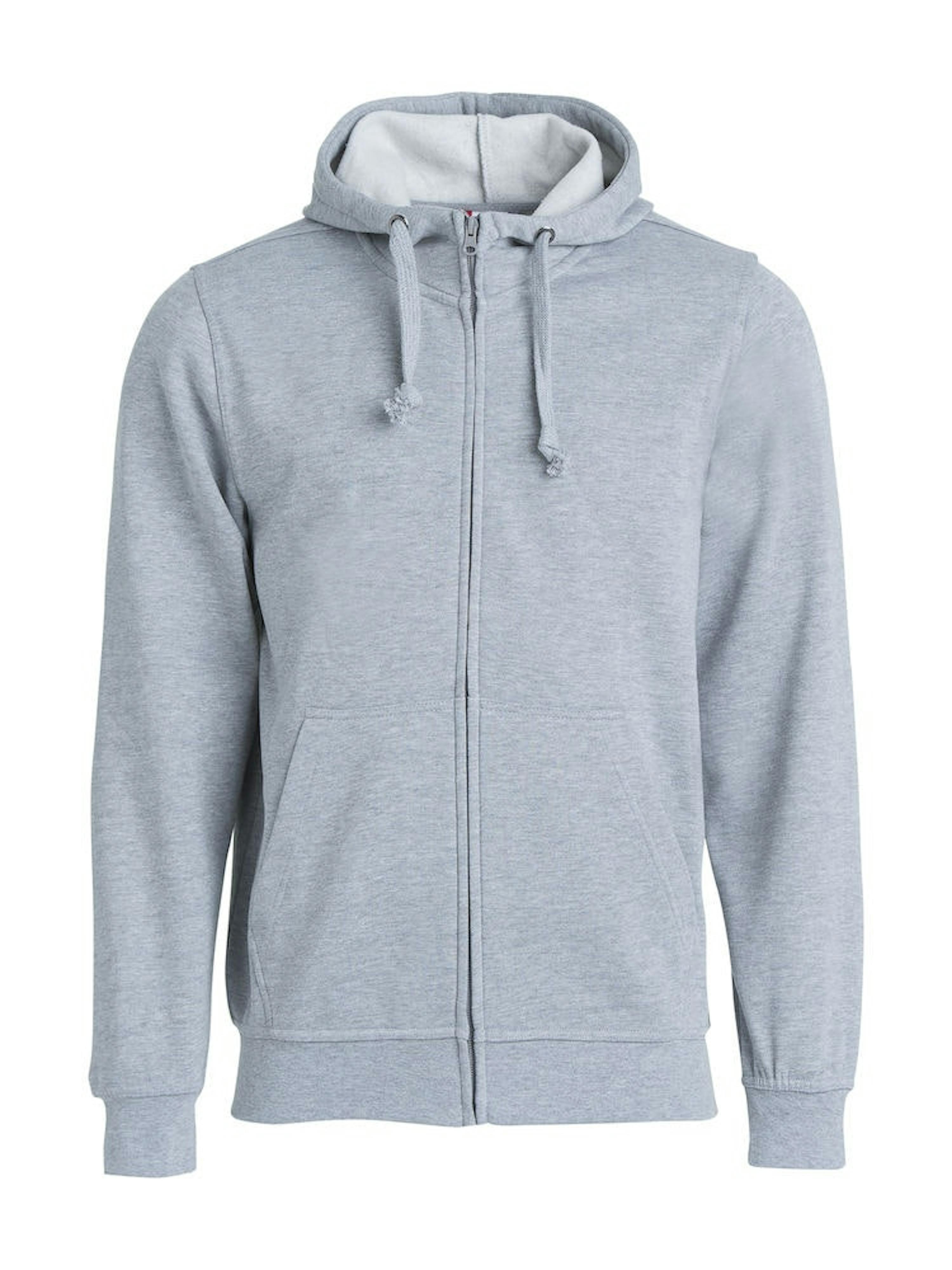 Clique Basic Hoody Full zip 021034 - 3XL - Grijsmelange - 95 - Grijsmelange - 95, 3XL