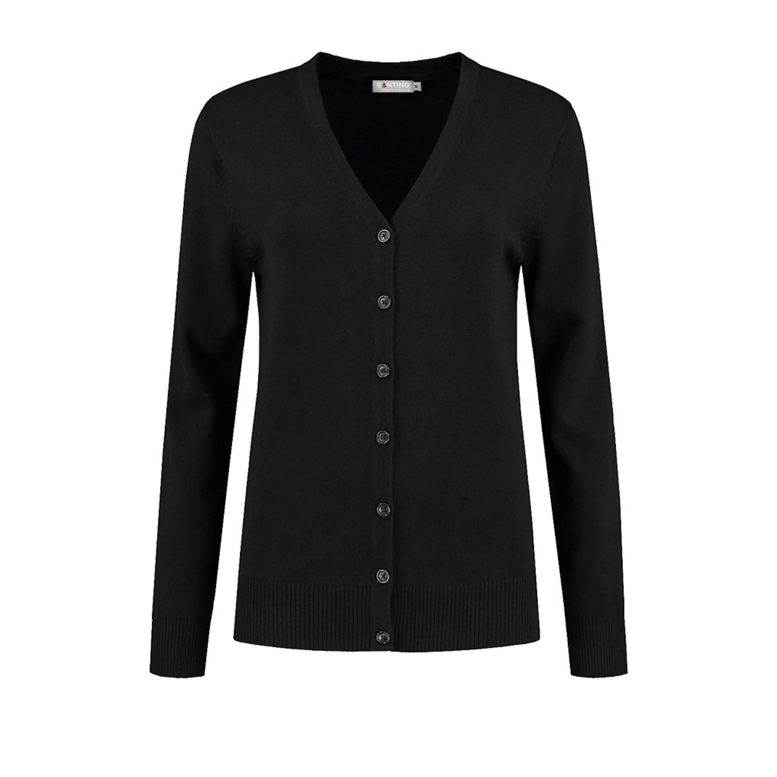 SANTINO Cardigan Prato Dames - Zwart 8000 - L - L, Zwart 8000