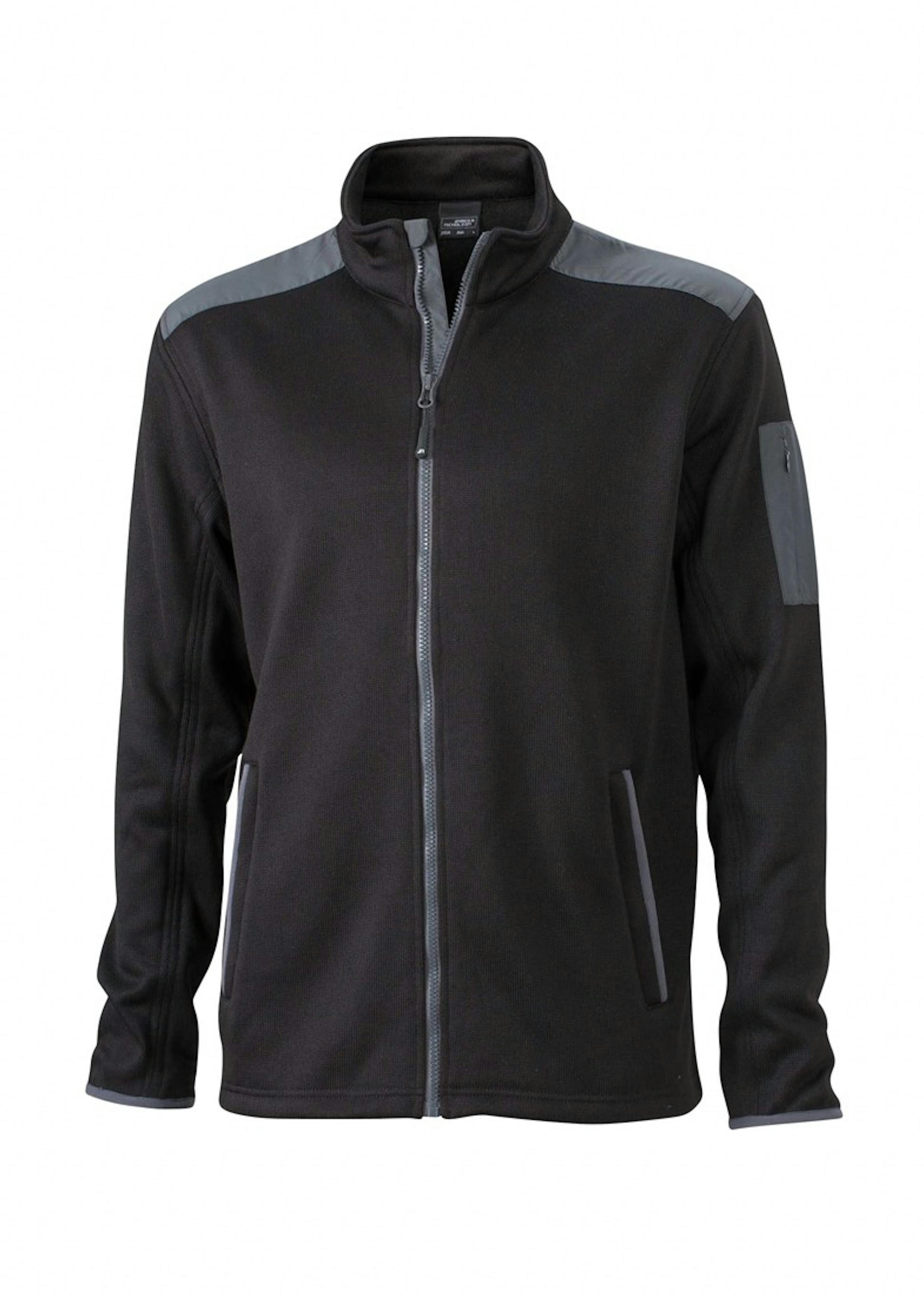 James & Nicholson fleecevest JN591  - 2XL, Zwart