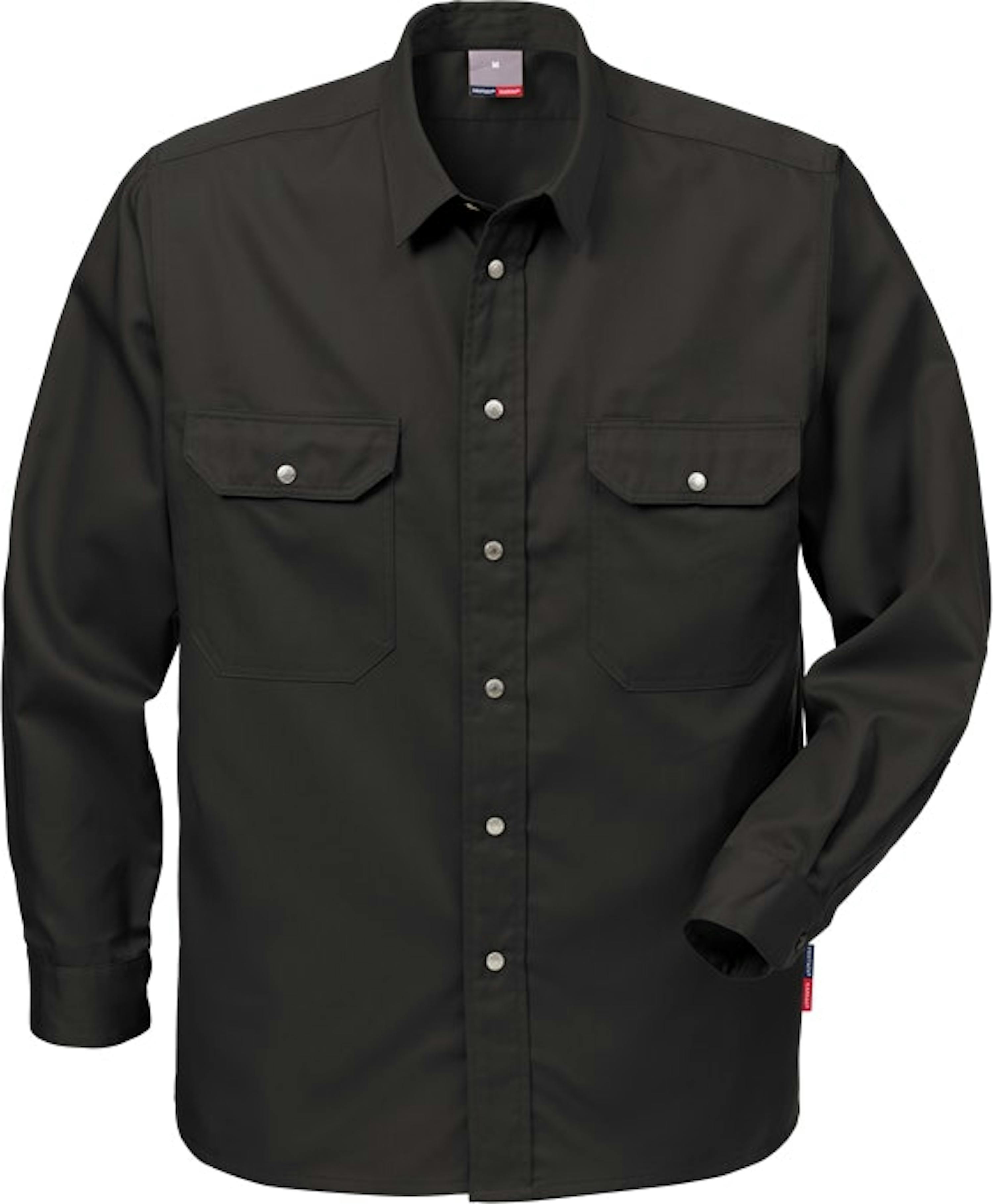 Fristads Overhemd lange mouw B60-720 (100105) - 2XL - Black 940 - 2XL, Black 940