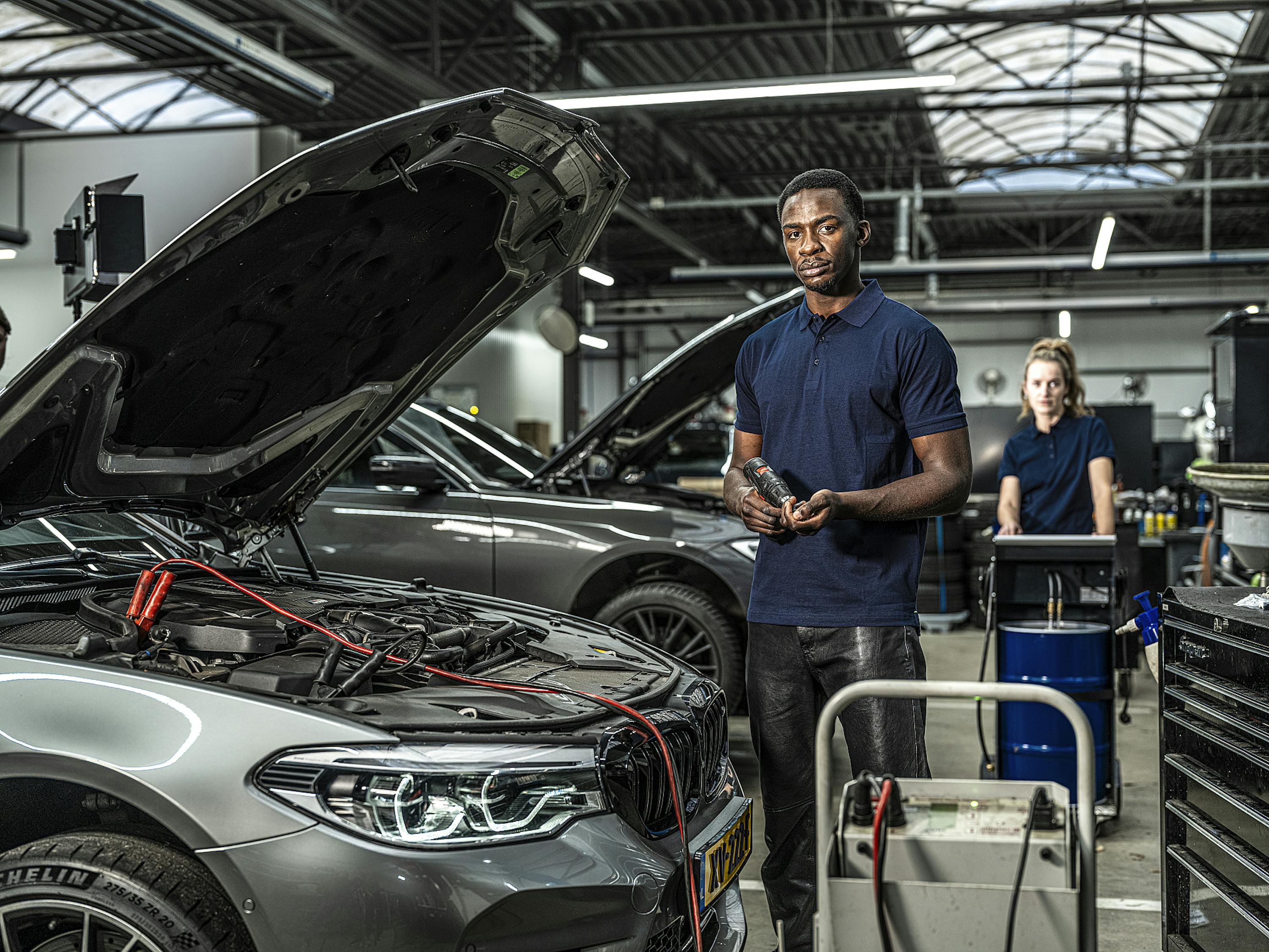 Santino Poloshirt Mathias - L, Zwart 8000