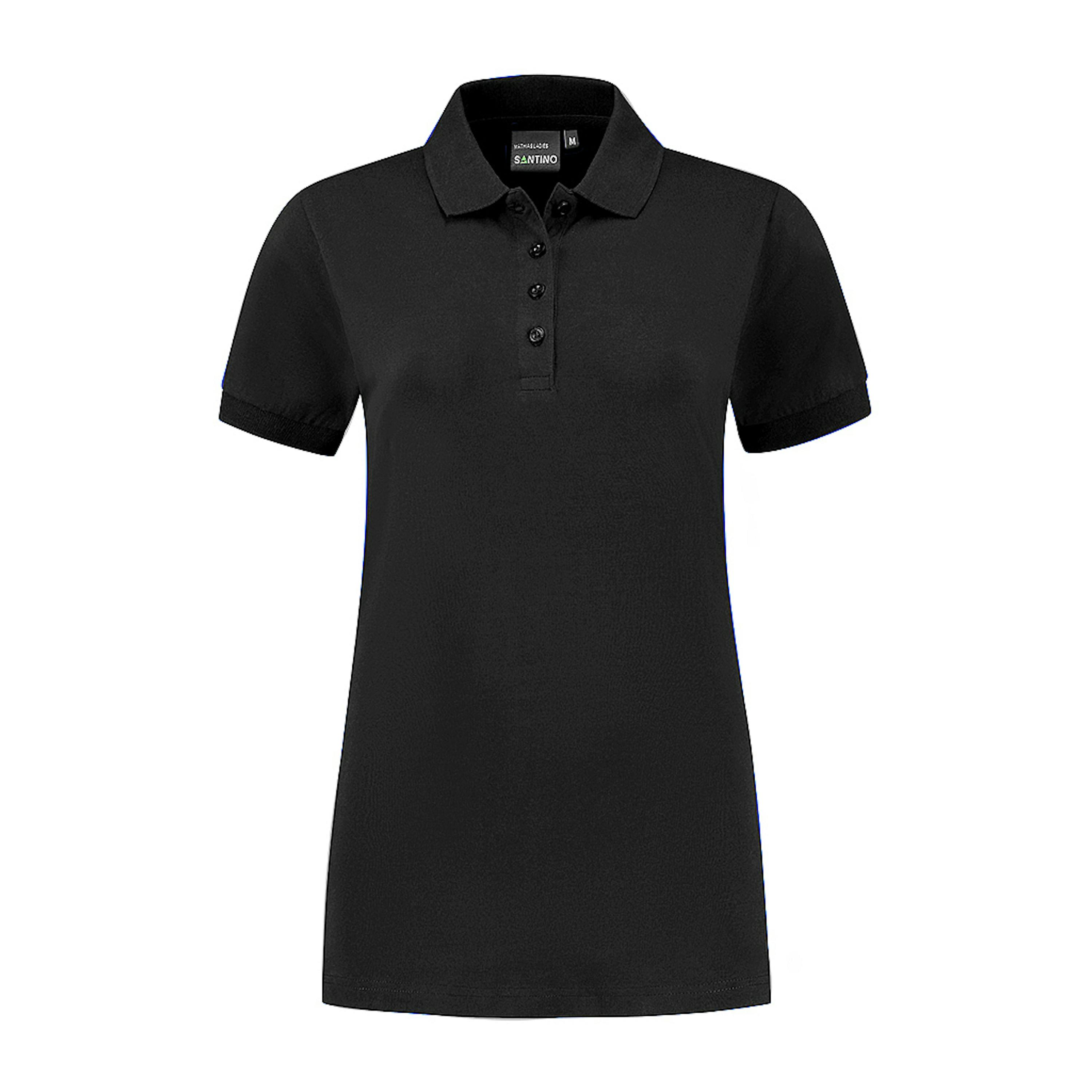 Santino Poloshirt Mathias Dames - XXL, Zwart 8000