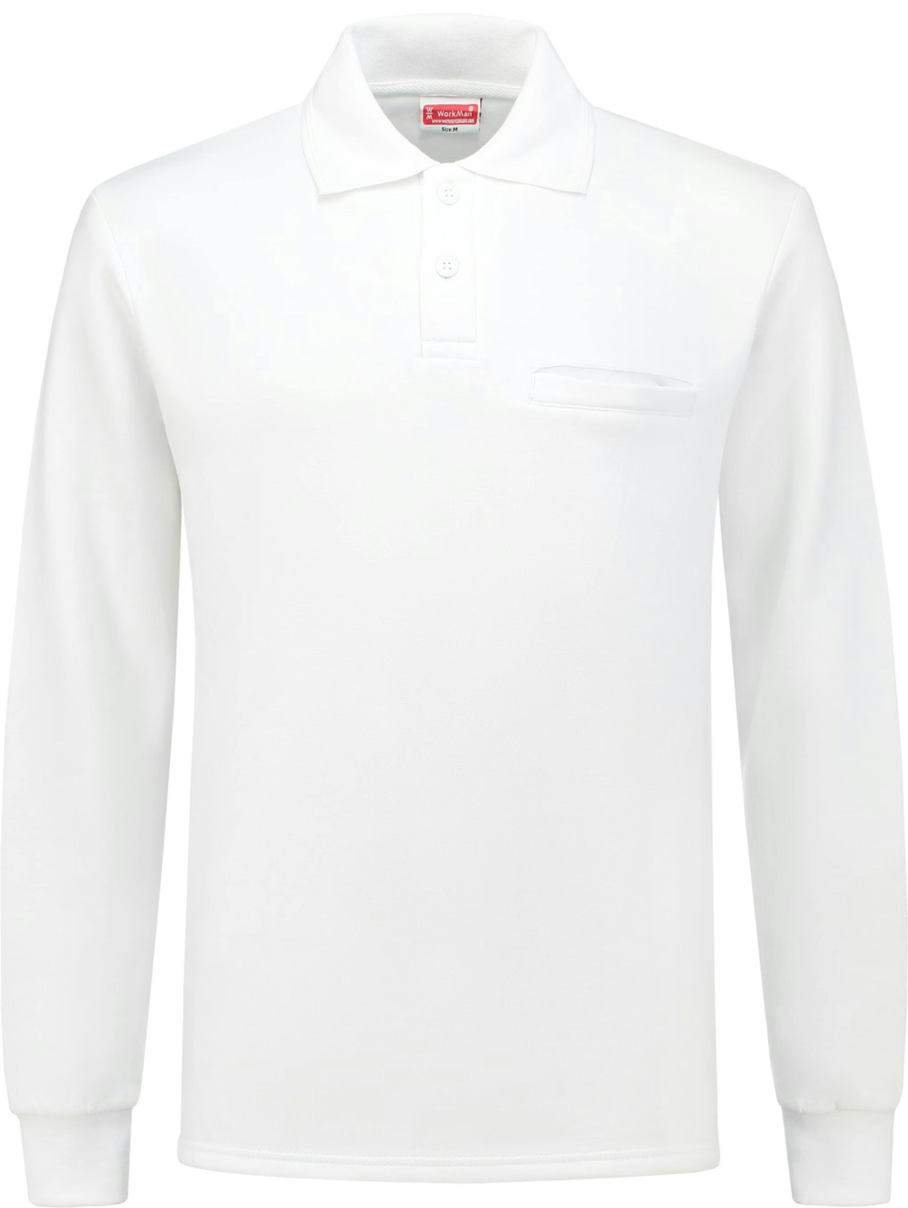 WorkMan Polosweater Uni Borstzak - 2301 Wit - M - 2301 Wit, M