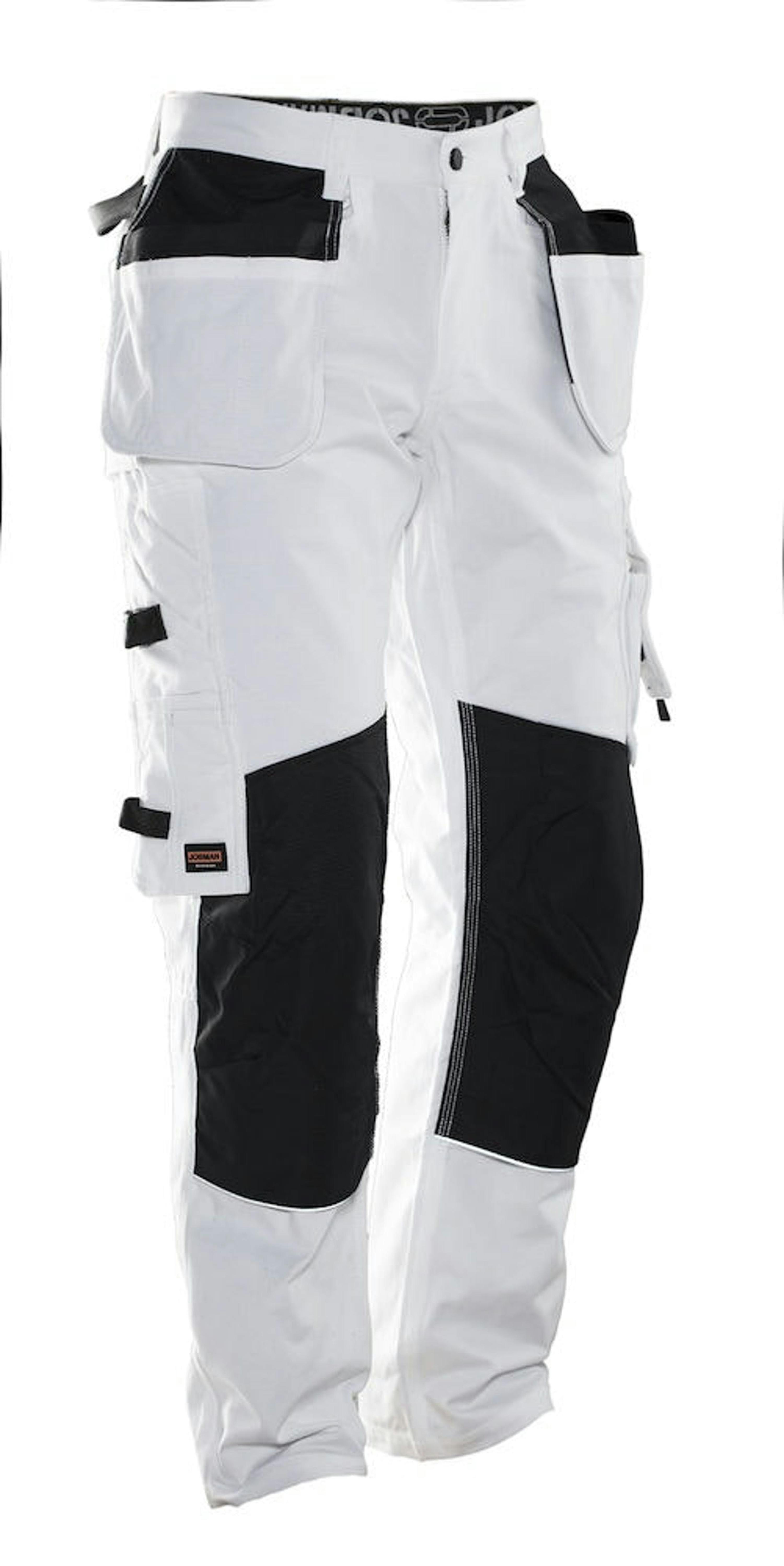 Jobman Schildersbroek 2129 - 44 - Wit / Zwart 1099 - Wit / Zwart 1099, 44, 44