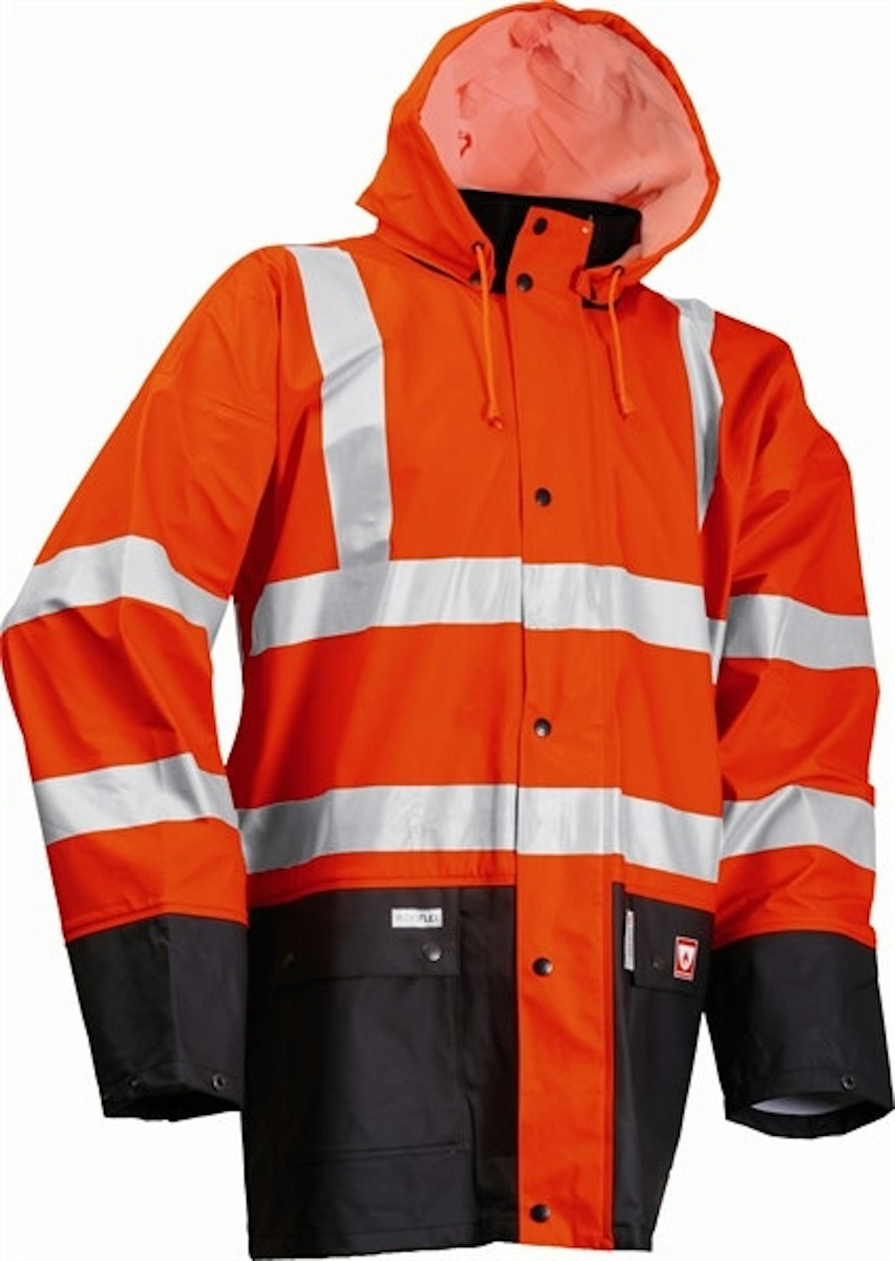 Lyngsoe LR 37 Regenjas - 3XL - Fluor oranje / Navy - Fluor oranje / Navy, 3XL