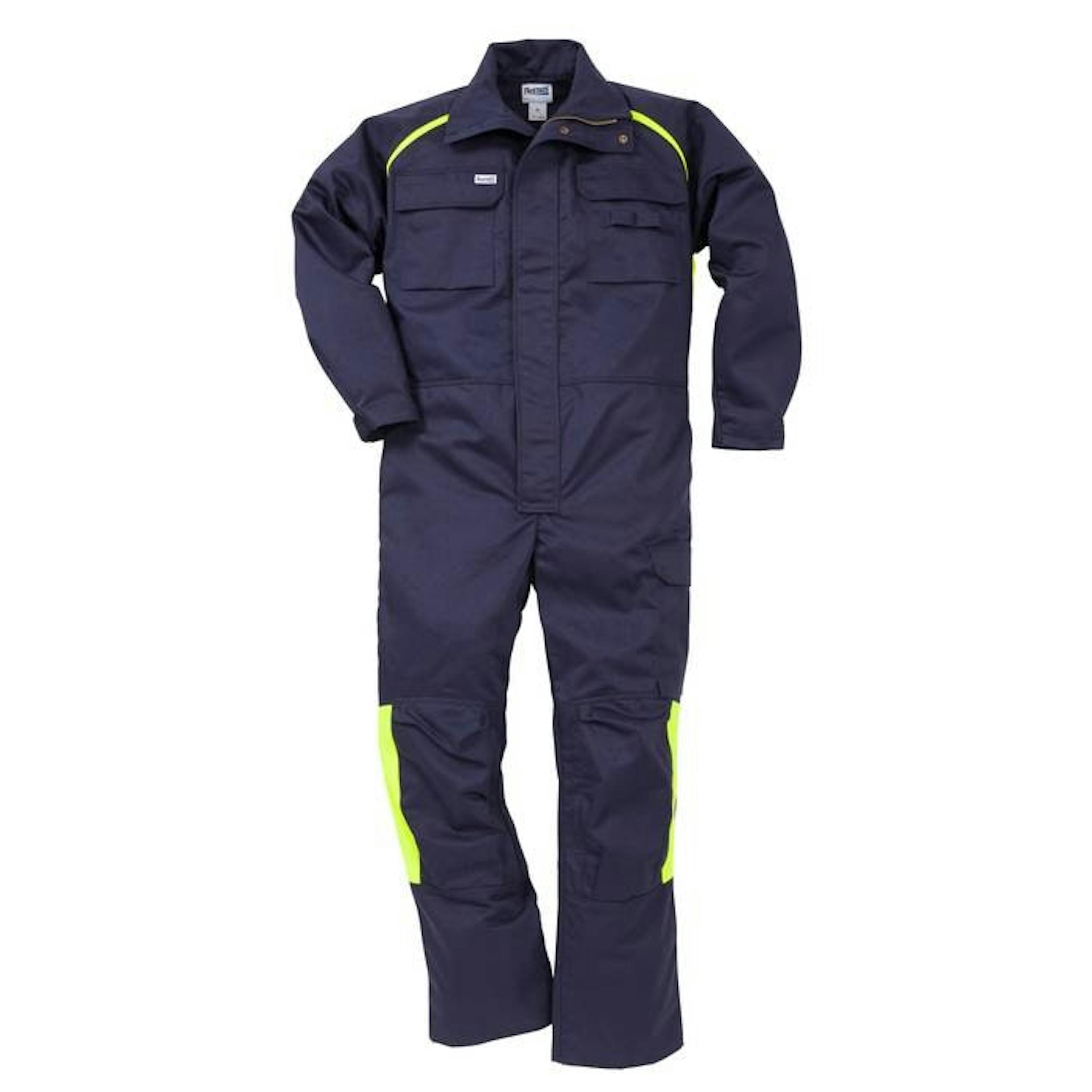 Fristads 100338 vlamvertragende FLAM Lasoverall - Dark Navy / Navy 540 - 2XL - 2XL, Dark Navy / Navy 540