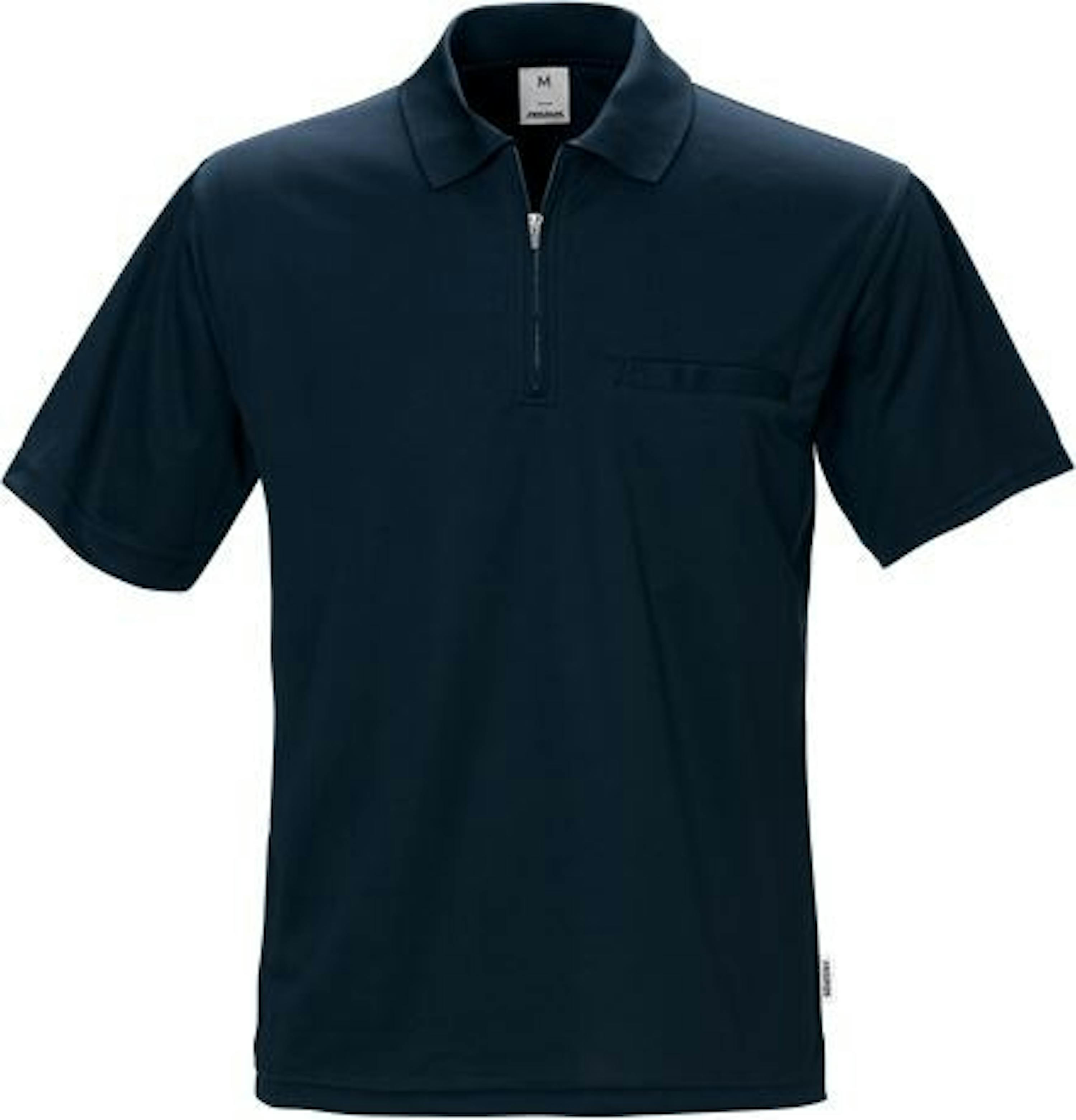 Fristads Poloshirt met rits PF-718 (100470) - Dark Navy / Navy 540 - 2XL - 2XL, Dark Navy / Navy 540