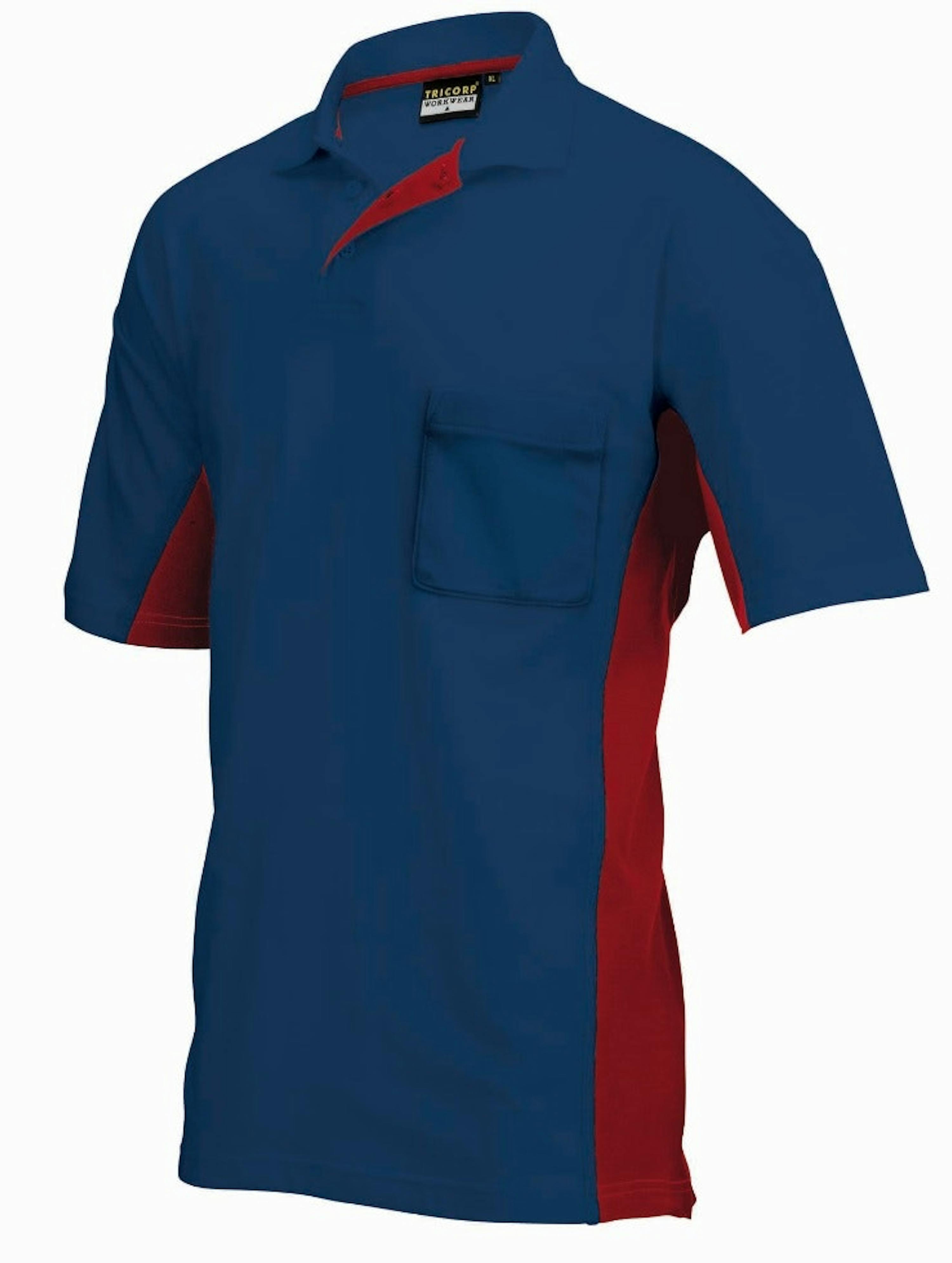 Tricorp TP2000 Poloshirt Bi-Colour met borstzak (202002) - 2XL - Navy / Red - 2XL, Navy / Red
