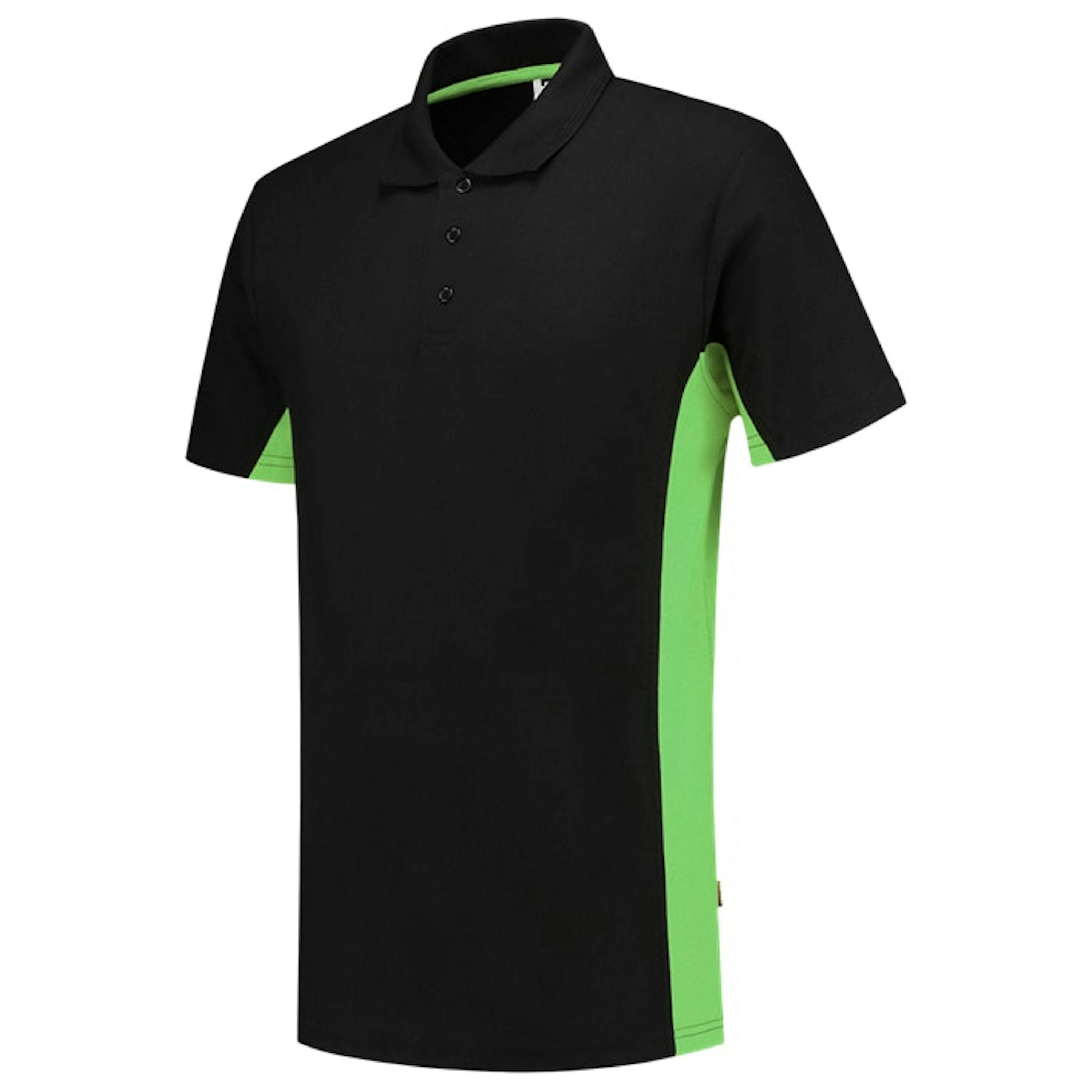 Tricorp poloshirt bi-color zonder borstzak (202004) - 2XL - Black / Lime - 2XL, Black / Lime