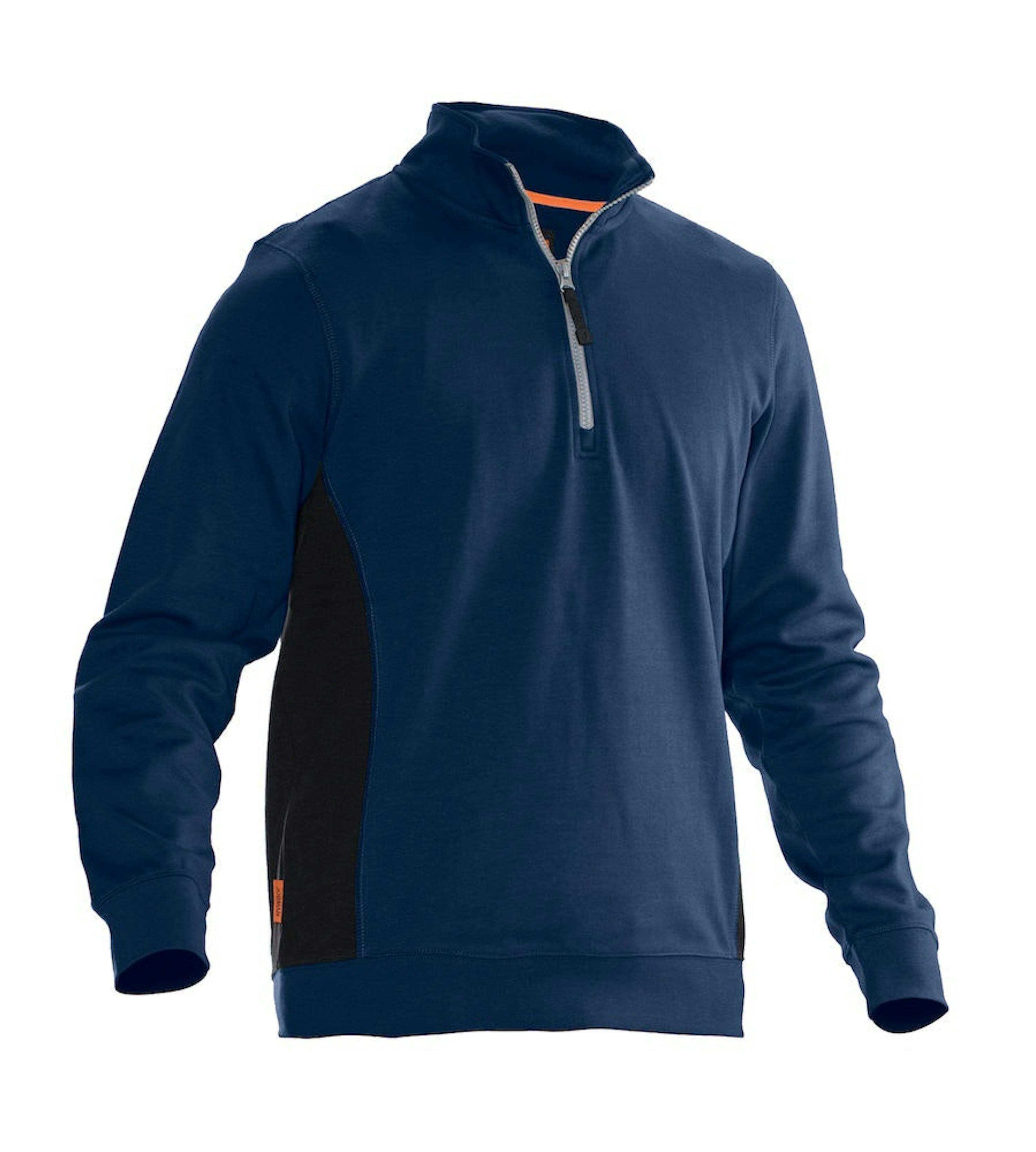 Jobman Sweatshirt halve rits 5401 - Navy / Zwart  - 2XL - Navy / Zwart , 2XL
