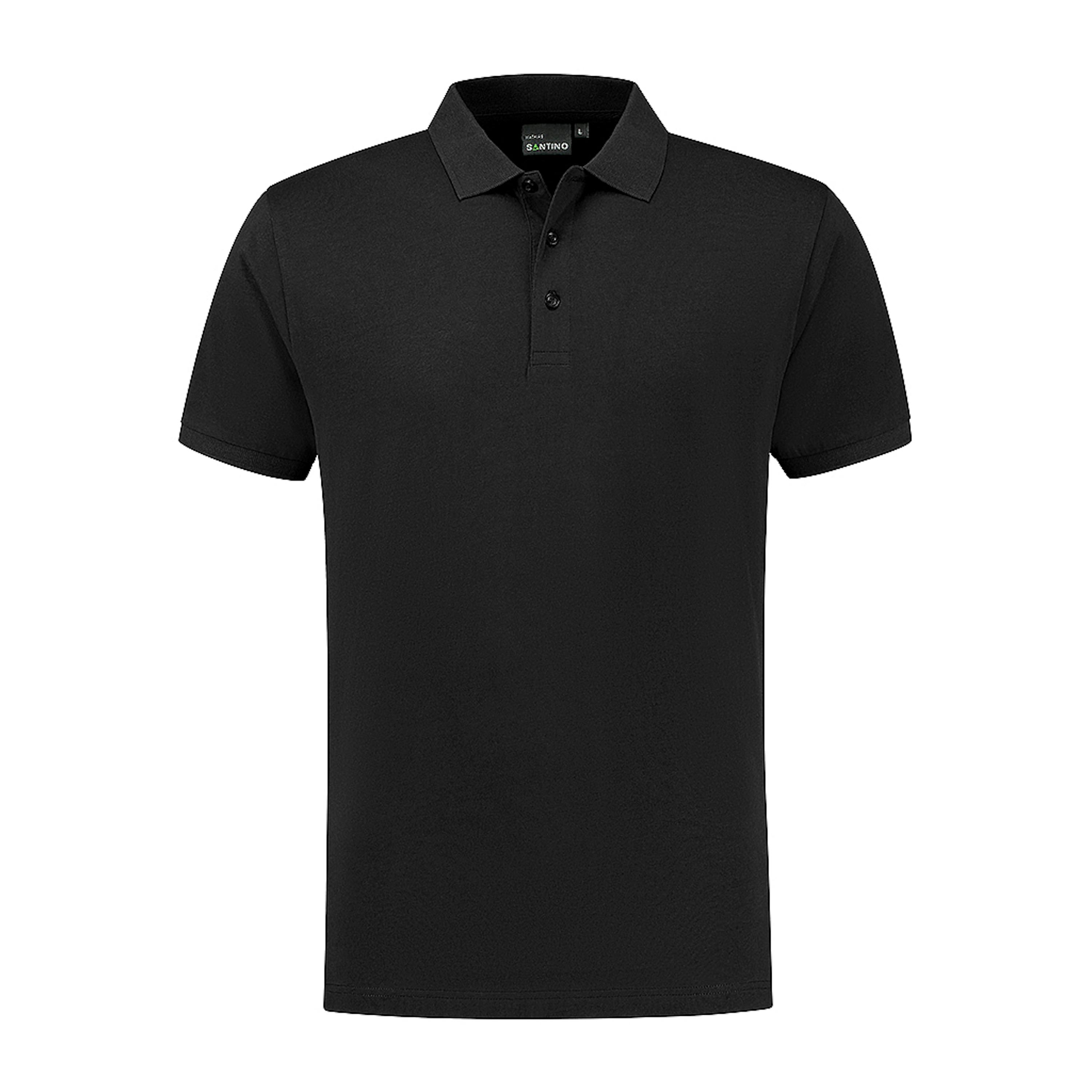 Santino Poloshirt Mathias - L, Zwart 8000